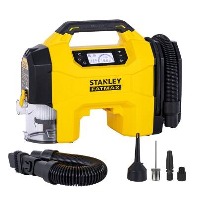 STANLEY SXVI02001 12V/18V 160 PSI Dijital Göstergeli Lastik&Yatak Şişirme+Araç Süpürgesi (Akü Dahil Değildir) SXVI02001 - Stanley