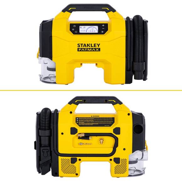 STANLEY SXVI02001A 12V/18V 2Ah Li-ion Şarjlı 160 PSI Dijital Göstergeli Lastik&Yatak Şişirme Pompası+Araç Süpürgesi - 2