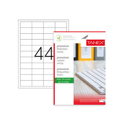 Tanex Tw-2044 Laser Etiket 48.5x25.4 mm - Tanex