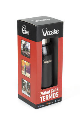 Vaeske Çelik Termos 750ml Siyah - 3