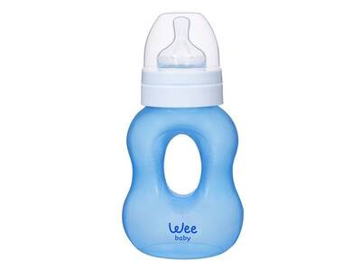 Wee Baby - Wee Baby Kavramalı Biberon 240 ml - Mavi (Temizleme Fırçası Hediyeli)