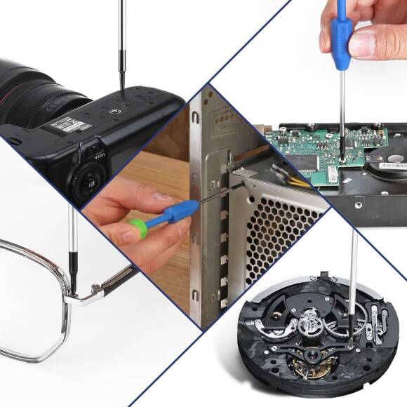 WORKPRO WP200530 CR-V 10 Parça Profesyonel Manyetik Hassas Tornavida Seti - 5