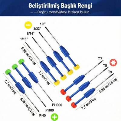 WORKPRO WP200530 CR-V 10 Parça Profesyonel Manyetik Hassas Tornavida Seti - 7