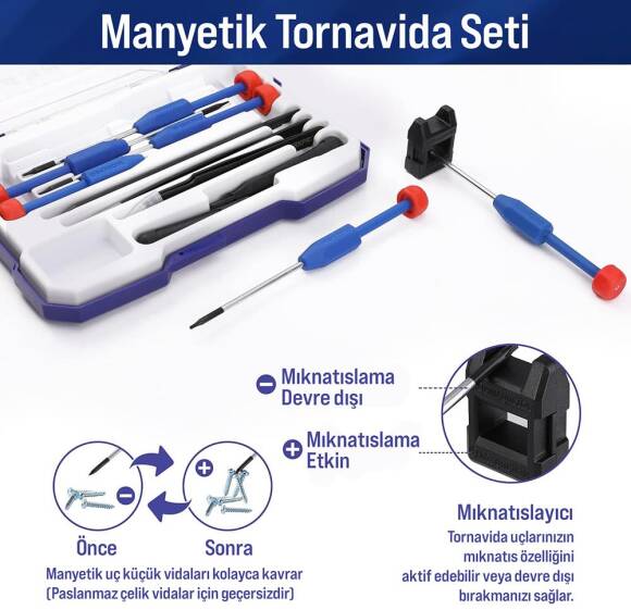 WORKPRO WP200531 12 Parça CR-V Elektronikçi Hassas Profesyonel Onarım Seti - 3