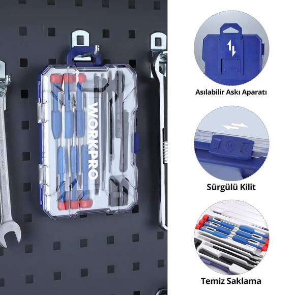 WORKPRO WP200531 12 Parça CR-V Elektronikçi Hassas Profesyonel Onarım Seti - 6