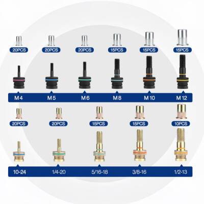 WORKPRO WP200532 400mm INC/MM Ağır Hizmet Kollu Somun Perçinleme Tabancası + 185 Adet Perçin - 9