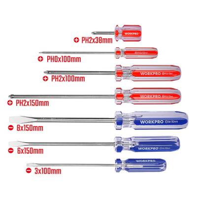 WORKPRO WP200533 7 Parça CR-V Manyetik Profesyonel Tornavida Seti - Workpro (1)