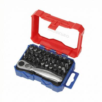 WORKPRO WP200534 32 Parça 1/4'’ Profesyonel Mini Cırcır Lokma Kollu Bits Vidalama Seti - Workpro (1)