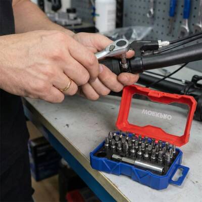WORKPRO WP200534 32 Parça 1/4'’ Profesyonel Mini Cırcır Lokma Kollu Bits Vidalama Seti - 6