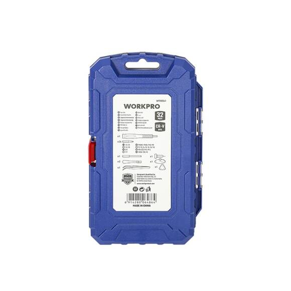 WORKPRO WP200541 32 Parça CR-V Hassas Elektronikçi/Telefoncu Profesyonel Onarım Seti - 8