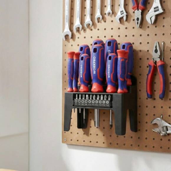 WORKPRO WP200551 21 Parça CR-V Duvar Askı Aparatlı Profesyonel Manyetik Tornavida Seti - 4