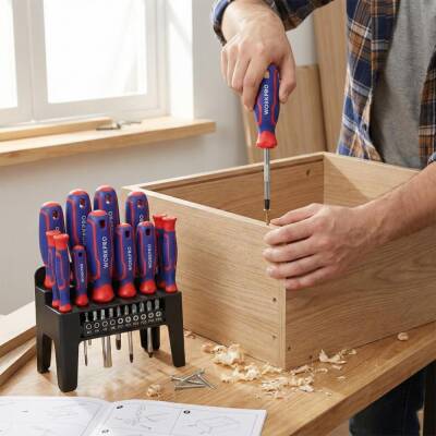 WORKPRO WP200551 21 Parça CR-V Duvar Askı Aparatlı Profesyonel Manyetik Tornavida Seti - 6