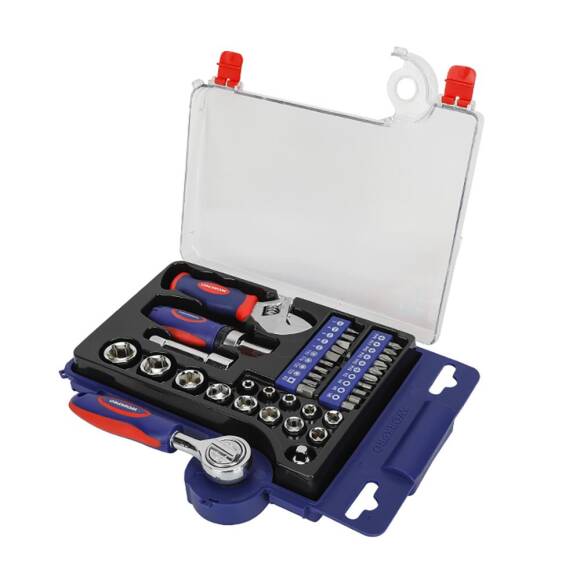 WORKPRO WP200555 1/4'’ 1/2’’ 38 Parça Cr-V Lokma ve Topaç Cırcır Araç Tamir Seti - 2