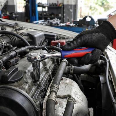 WORKPRO WP200555 1/4'’ 1/2’’ 38 Parça Cr-V Lokma ve Topaç Cırcır Araç Tamir Seti - 5