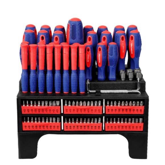 WORKPRO WP200560 100 Parça Duvar Askı Aparatlı Profesyonel CR-V Manyetik Tornavida ve Bits Uç Seti - 3