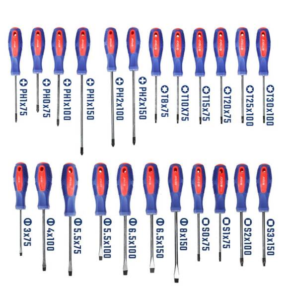 WORKPRO WP200560 100 Parça Duvar Askı Aparatlı Profesyonel CR-V Manyetik Tornavida ve Bits Uç Seti - 8