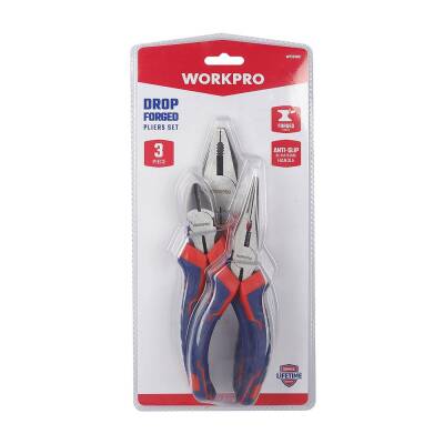 WORKPRO WP201007 200MM/160MM Profesyonel 3’lü Pense Seti - 10