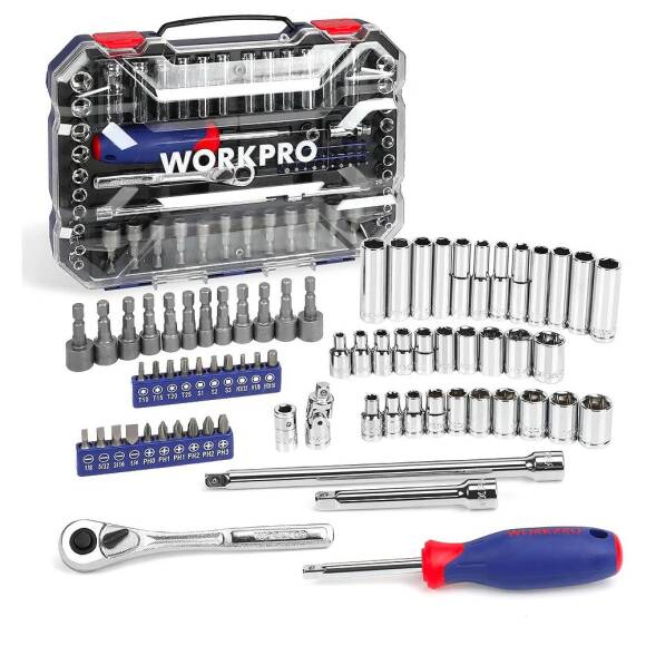 WORKPRO WP202522 1/4'’ Metrik/İnç 70 Parça Cr-V Profesyonel Lokma Takımı - 1