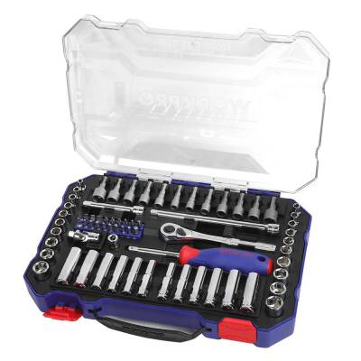 WORKPRO WP202522 1/4'’ Metrik/İnç 70 Parça Cr-V Profesyonel Lokma Takımı - Workpro (1)