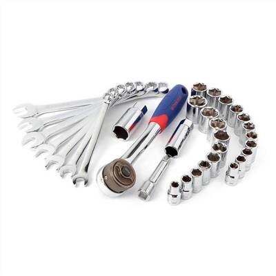 WORKPRO WP202528 3/8’’ Metrik/İnç 32 Parça Cr-V Profesyonel Lokma ve Kombine Anahtar Takımı - 3