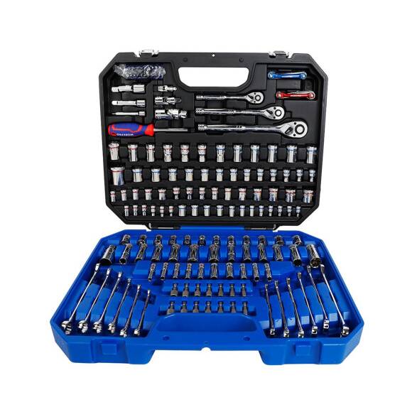 WORKPRO WP202530 1/4'’ 3/8’’ 1/2'’ Metrik/İnç 164 Parça Cr-V Ağır Hizmet Lokma ve Kombine Anahtar Takımı - 7