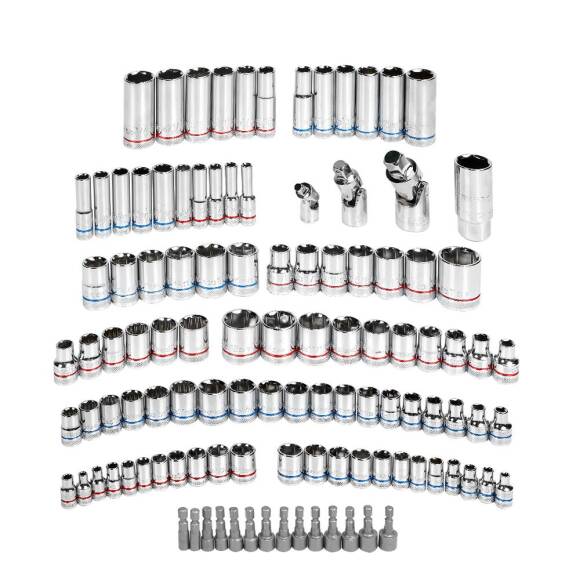 WORKPRO WP202530 1/4'’ 3/8’’ 1/2'’ Metrik/İnç 164 Parça Cr-V Ağır Hizmet Lokma ve Kombine Anahtar Takımı - 8