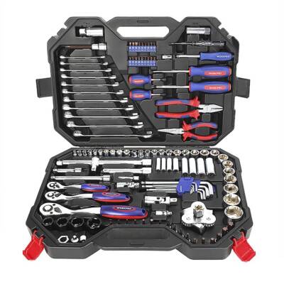 WORKPRO WP202533 1/4'’ 3/8’’ 1/2'’ 123 Parça Cr-V Metrik Ağır Hizmet Lokma ve Kombine Anahtar Takımı - Workpro (1)
