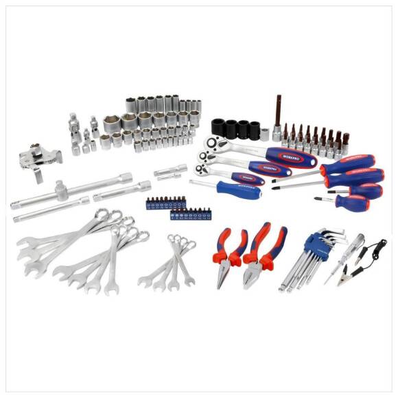 WORKPRO WP202533 1/4'’ 3/8’’ 1/2'’ 123 Parça Cr-V Metrik Ağır Hizmet Lokma ve Kombine Anahtar Takımı - 3