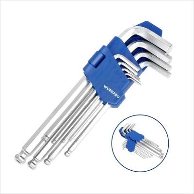 WORKPRO WP202533 1/4'’ 3/8’’ 1/2'’ 123 Parça Cr-V Metrik Ağır Hizmet Lokma ve Kombine Anahtar Takımı - 10