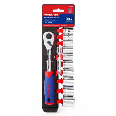 WORKPRO WP202557 12 Parça 3/8’’ CR-V Metrik Profesyonel Lokma Takımı - Workpro (1)