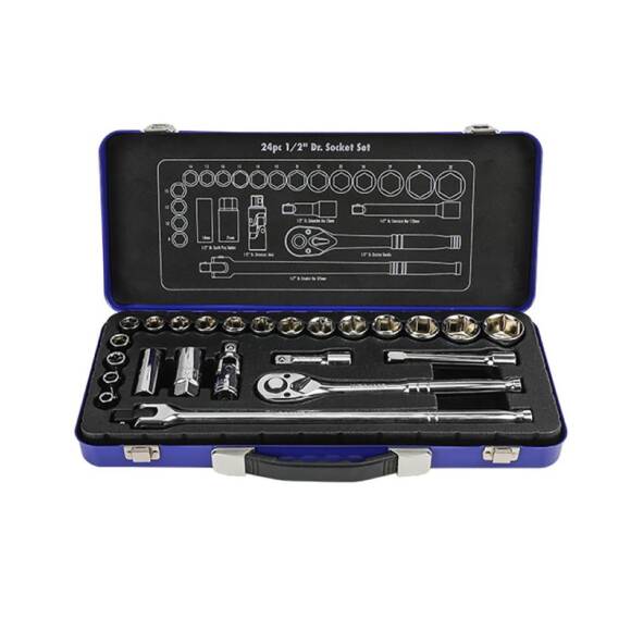 WORKPRO WP202564 1/2'’ Cr-V 24 Parça Metrik Ağır Hizmet Lokma Takımı - 2