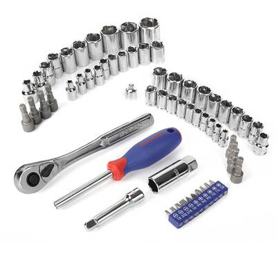 WORKPRO WP202566 1/4'’ 3/8’’ Metrik/İnç 63 Parça Cr-V Profesyonel Lokma Takımı - Workpro (1)
