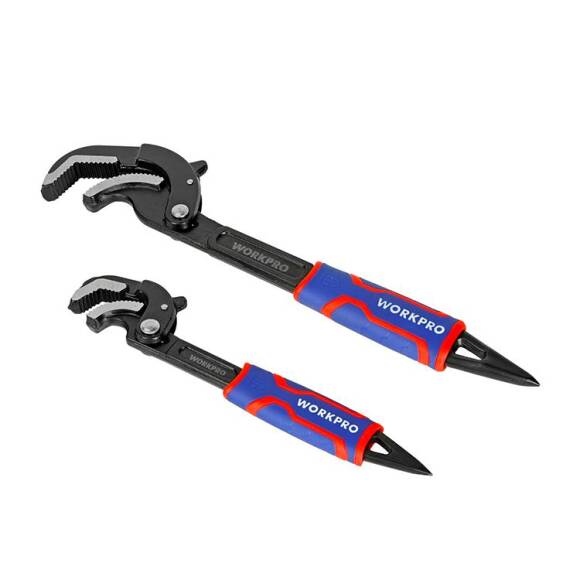 WORKPRO WP202574 2 Parça Otomatik Kilitlemeli Çok Fonksiyonlu Profesyonel Boru Anahtarı/ Levye Seti - 1