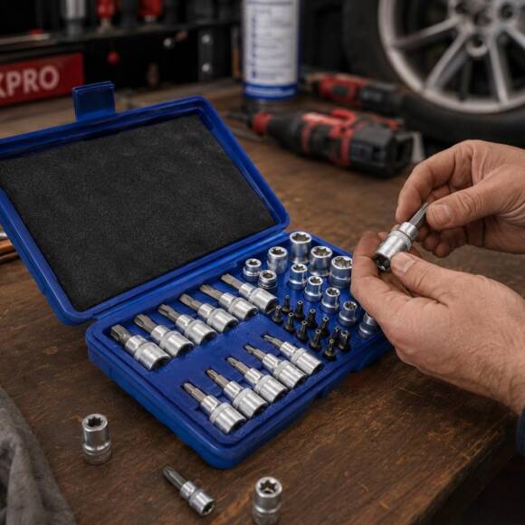 WORKPRO WP202595 3/8'’ CR-V 34 Parça Ağır Hizmet Torx Lokma Takımı (E/T Serisi) - 5