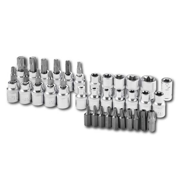 WORKPRO WP202595 3/8'’ CR-V 34 Parça Ağır Hizmet Torx Lokma Takımı (E/T Serisi) - 7