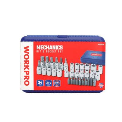 WORKPRO WP202595 3/8'’ CR-V 34 Parça Ağır Hizmet Torx Lokma Takımı (E/T Serisi) - 8