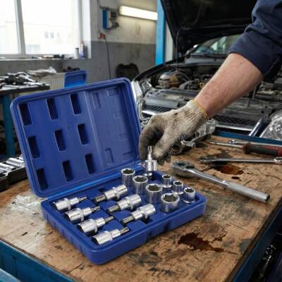 WORKPRO WP202596 1/2'’ CR-V 16 Parça Ağır Hizmet Torx Lokma Soketi / Ucu - 4