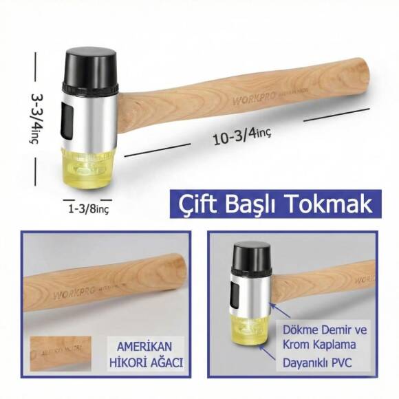 WORKPRO WP204302 33 Parça Laminant/Parke Ahşap Zemin Döşeme Montaj Seti - 7