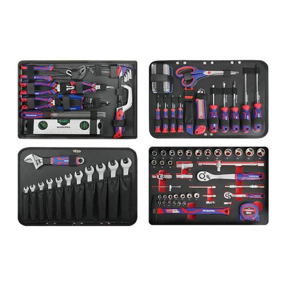 WORKPRO WP209089 145 Parça CR-V Profesyonel El Aleti Tamir Seti Tamir Bakım Çantası - 4