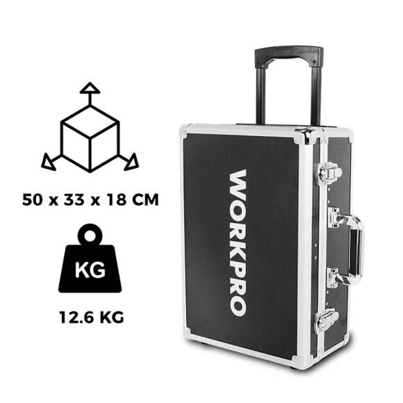 WORKPRO WP209089 145 Parça CR-V Profesyonel El Aleti Tamir Seti Tamir Bakım Çantası - 5