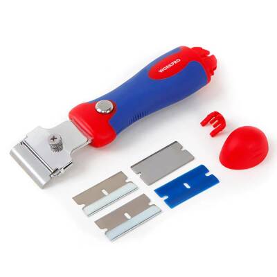 WORKPRO WP219004 40mm Geri Çekilebilir Profesyonel Kazıyıcı + 4 Parça Kazıma Bıçak Seti - Workpro (1)