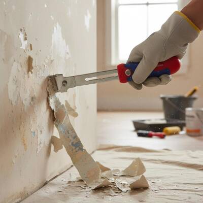 WORKPRO WP219004 40mm Geri Çekilebilir Profesyonel Kazıyıcı + 4 Parça Kazıma Bıçak Seti - 8