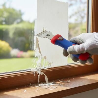 WORKPRO WP219004 40mm Geri Çekilebilir Profesyonel Kazıyıcı + 4 Parça Kazıma Bıçak Seti - 10