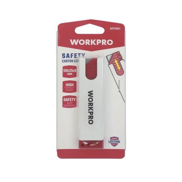 WORKPRO WP219011 100x25x6mm Geri Çekilebilir Koli Açma Bıçağı - 8