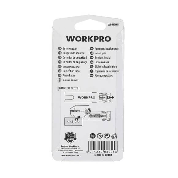 WORKPRO WP219011 100x25x6mm Geri Çekilebilir Koli Açma Bıçağı - 9