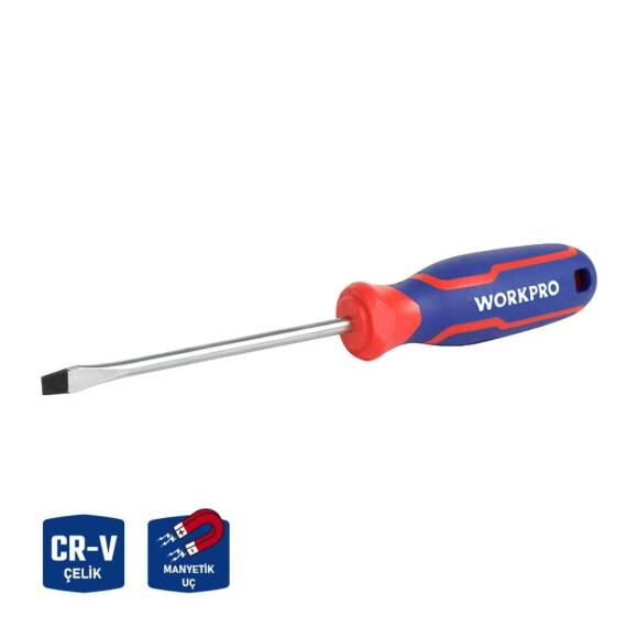 WORKPRO WP221013 3x75mm CR-V Profesyonel Düz Tornavida - 1