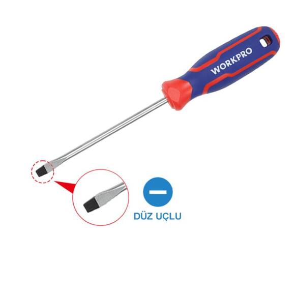 WORKPRO WP221013 3x75mm CR-V Profesyonel Düz Tornavida - 2