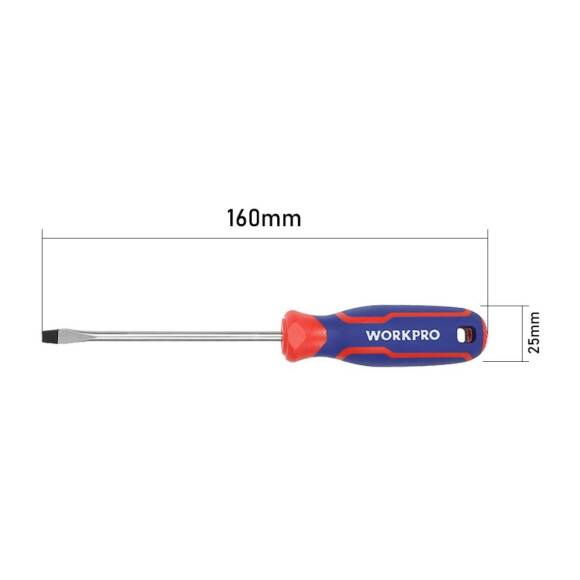 WORKPRO WP221013 3x75mm CR-V Profesyonel Düz Tornavida - 3