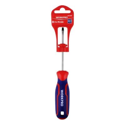 WORKPRO WP221013 3x75mm CR-V Profesyonel Düz Tornavida - 9