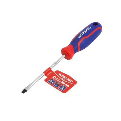 WORKPRO WP221016 5.5x100mm CR-V Manyetik Profesyonel Düz Tornavida - 4